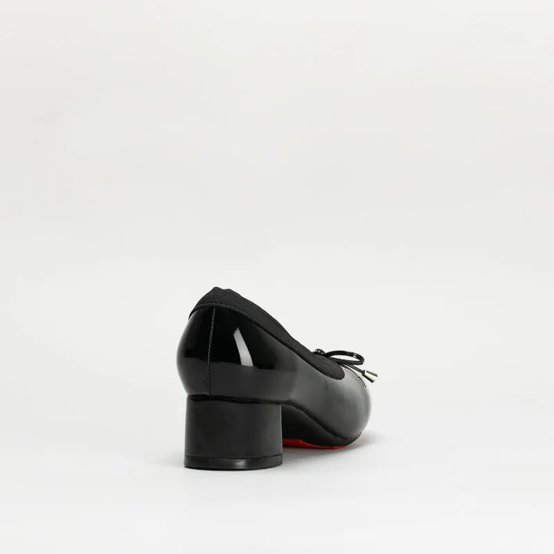 Patent Block Heel With Bow _ 147117
