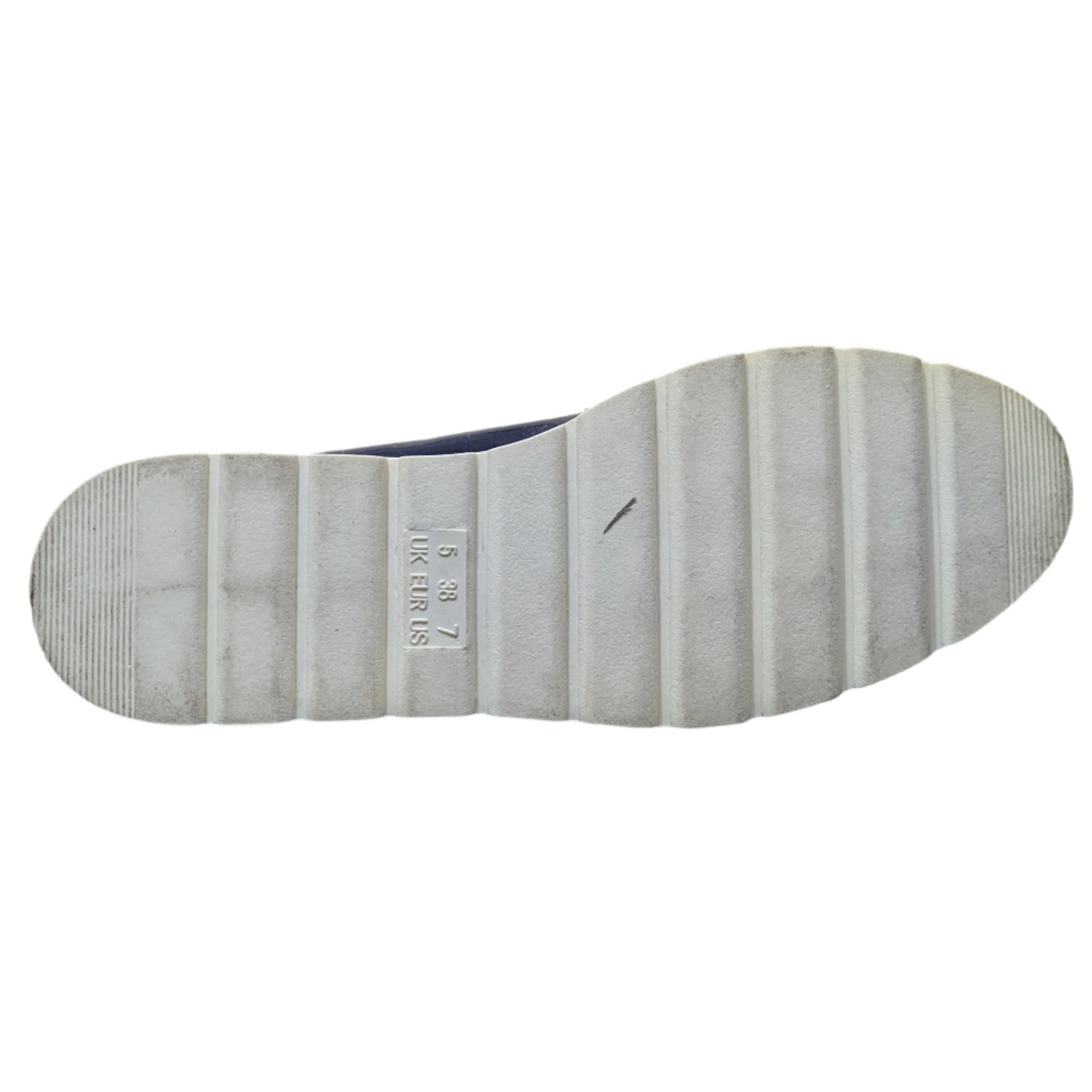Primark Blue Slip-On Moccasin Flats Size: UK 5 / EU 38 / US 7