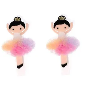 Rainbow Ballerina Hair Clips