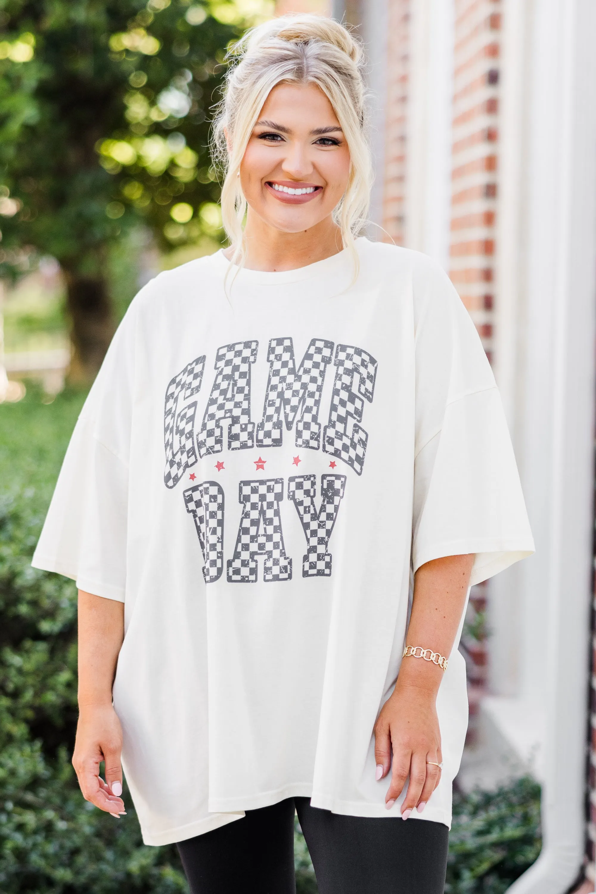 Ready For Game Day Boyfriend Tee, Ivory