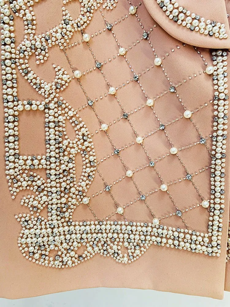 Sophisticated Green Beaded Blazer for Professional Elegance