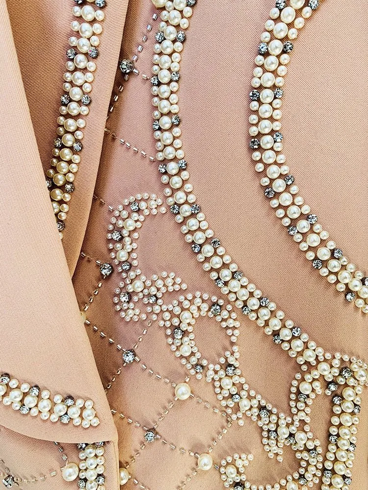 Sophisticated Green Beaded Blazer for Professional Elegance