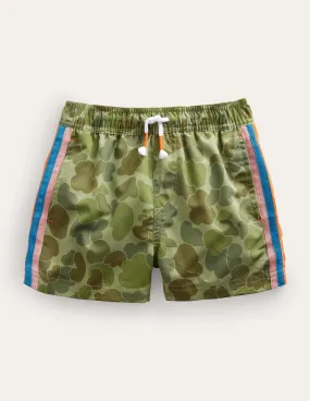 Sporty Stripe Short-Green Bubble Camo
