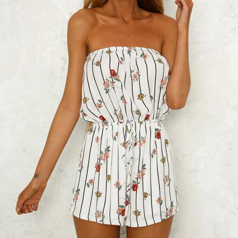 SUMMER NIGHTS STRAPLESS ROMPER