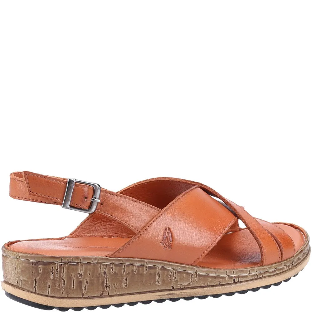 Tan Elena Crossover Wedges
