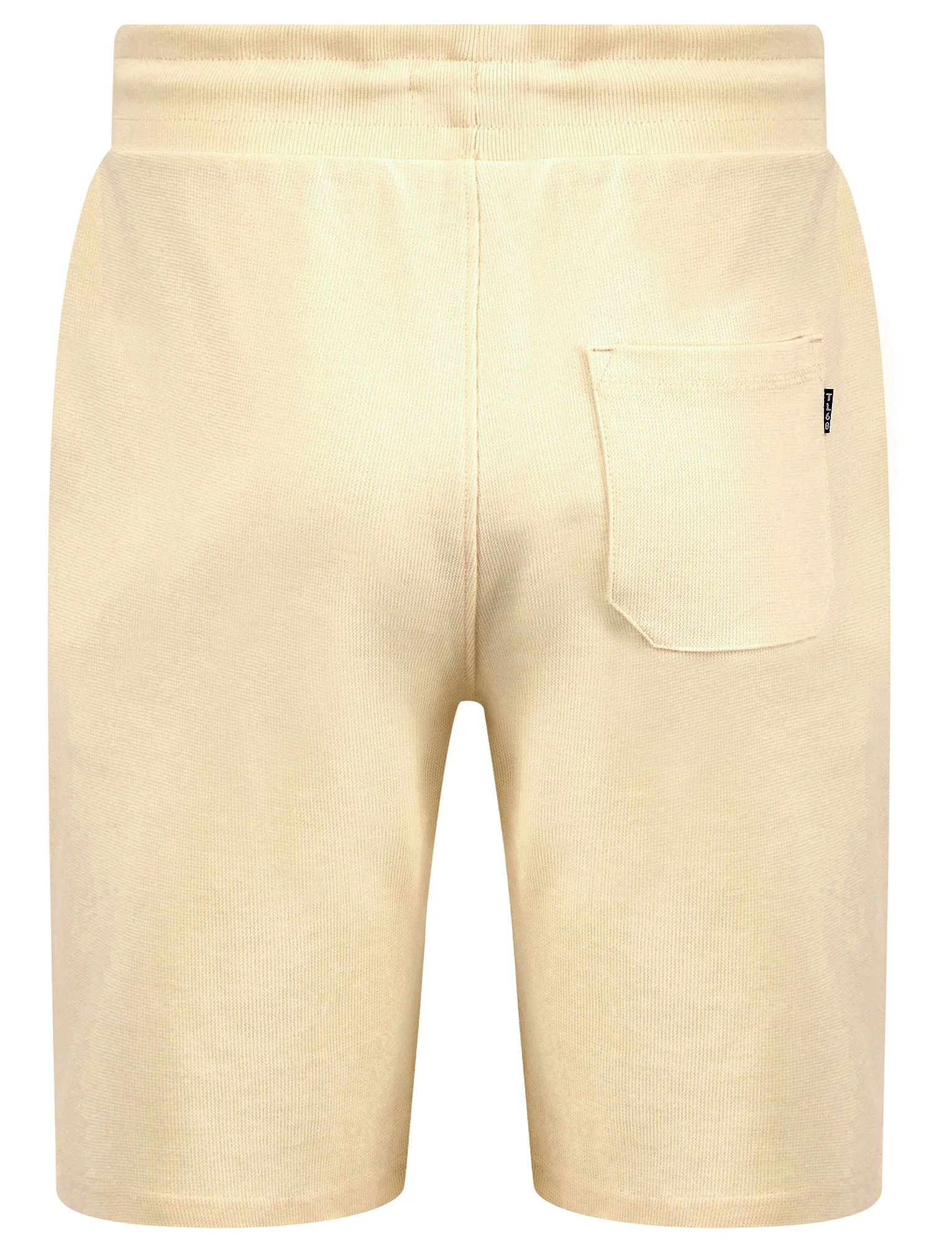 Tarot Motif Brushback Fleece Jogger Shorts in Pristine Cream - Tokyo Laundry