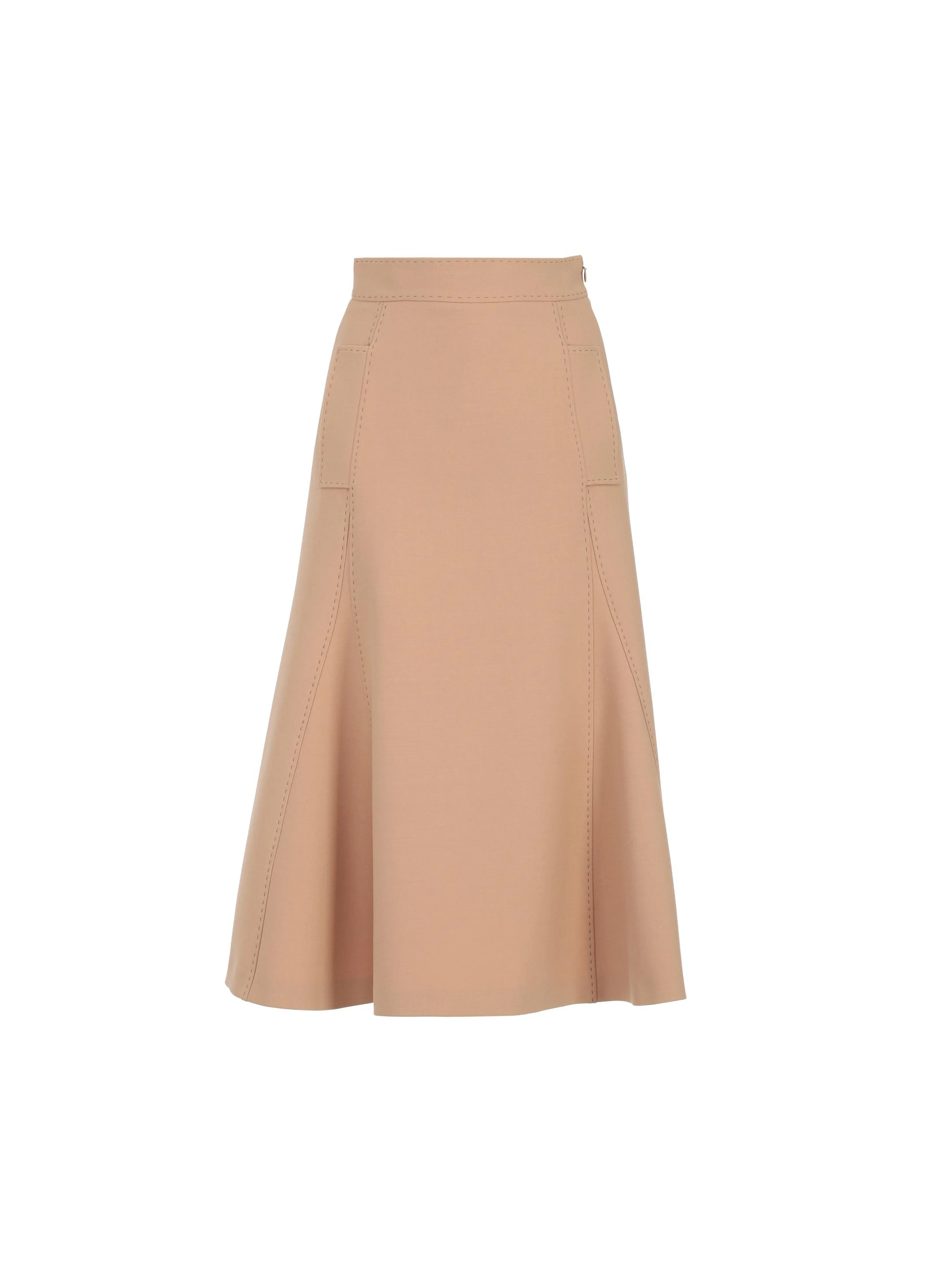 Topstitch Flared Skirt