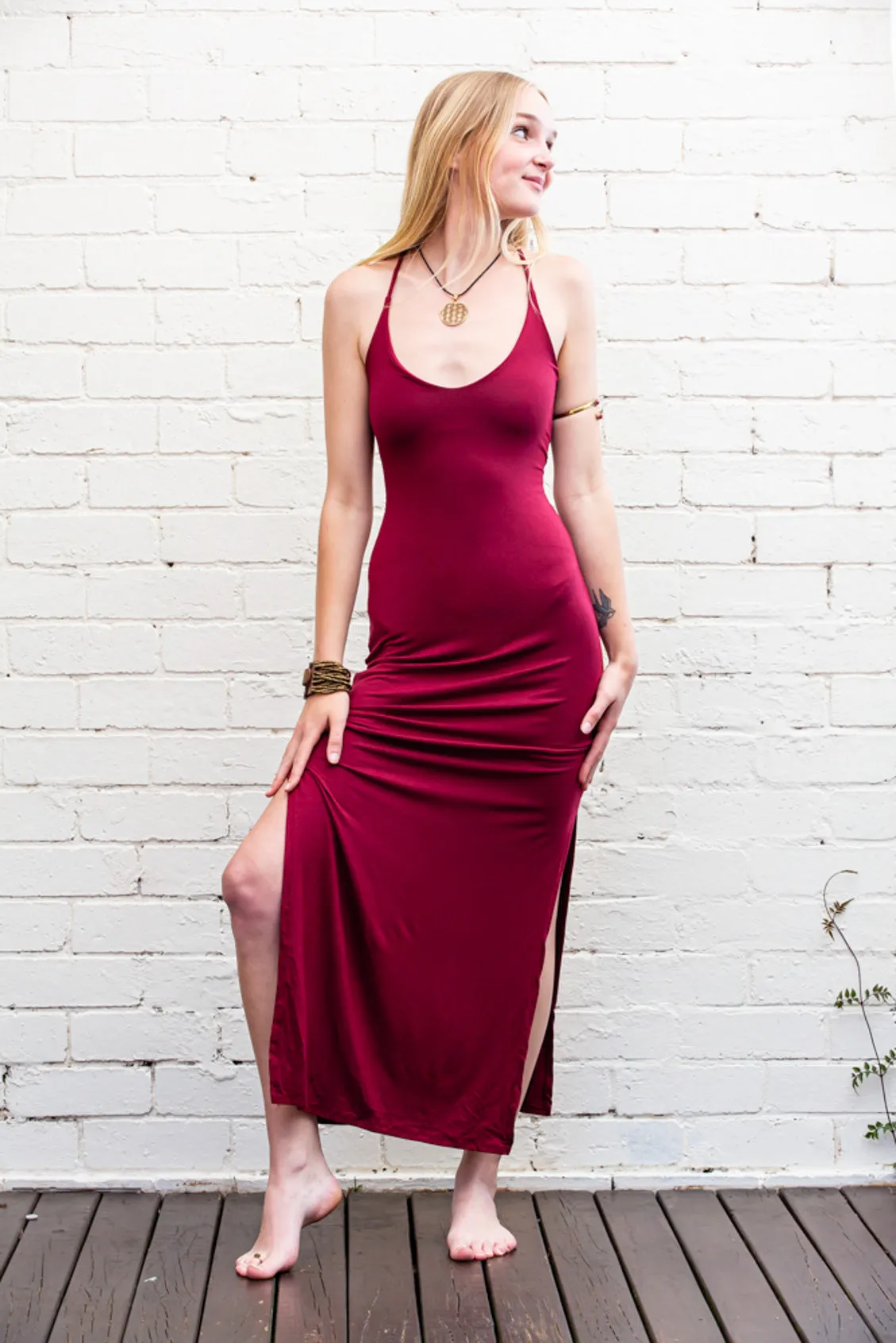 Venus Maxi Dress in Wine